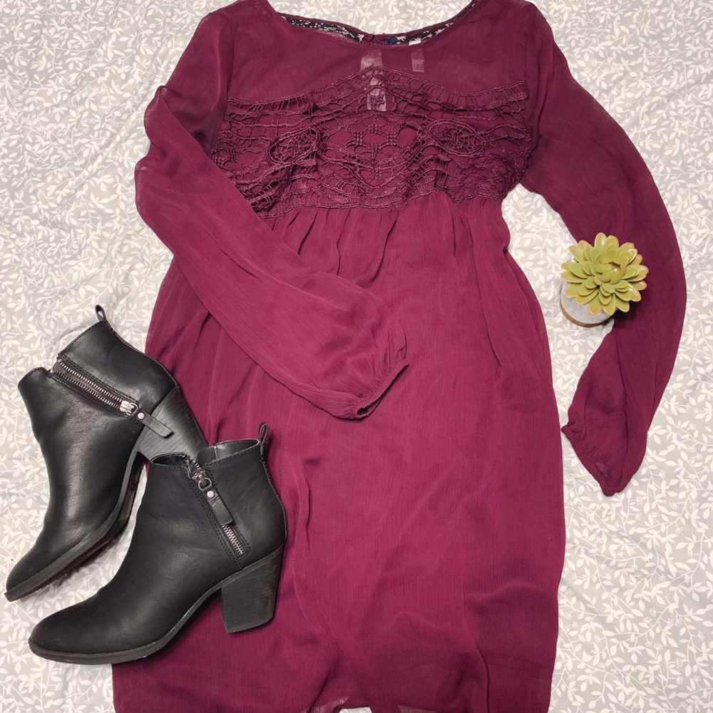 Plum Lace Dress